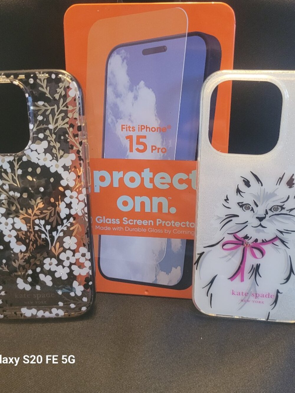 Kate Spade set of 2 IPhone 15 Pro Cases and Screen Protector